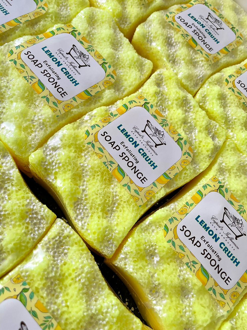 Thumbnail: Lemon Crush Bath Gift Set | Whipped Soap & Exfoliating Soap Filled Sponge