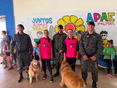 Vereadora MaryCats da Causa Animal participa de ação de cinoterapia na APAE de Palmas e destaca importância da inclusão e do cuidado humanizado