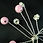 Thumbnail: Pink bead and diamante spacer tiara and hair piece