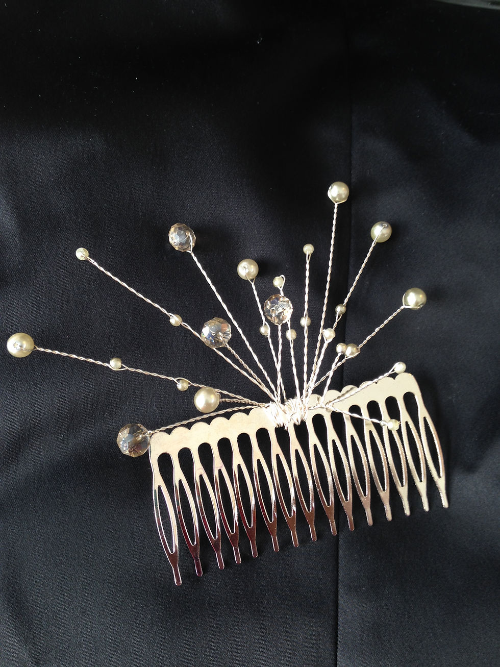 Thumbnail: Vintage style bead hair pins, combs and  x3 boutonierres