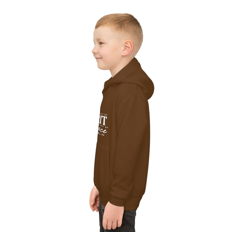 Thumbnail: "A Little Bit of Grit & A Little Bit of Grace" Children's Hoodie (AOP) (White)