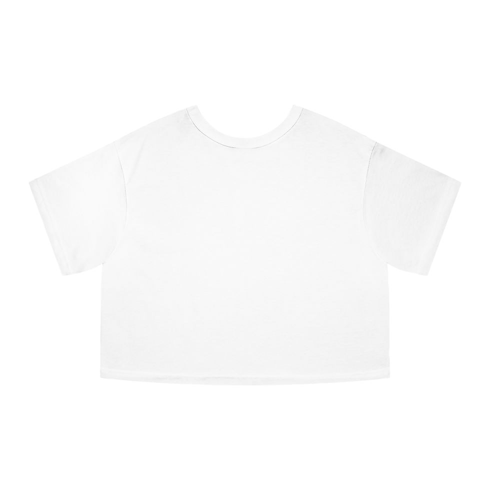 Thumbnail: "It's Hunting Season" With Logo Champion Heritage Cropped T-Shirt (Blue)