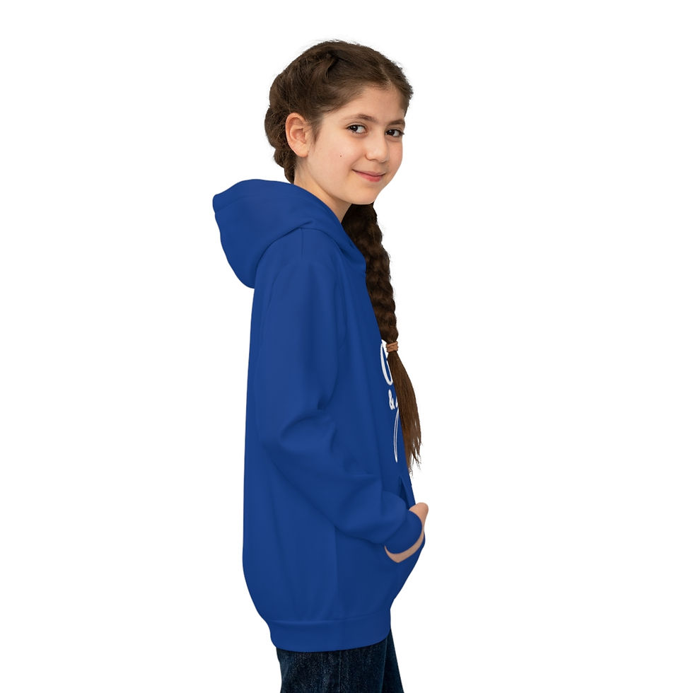 Thumbnail: "Grit & Grace" Children's Hoodie (AOP) (White)