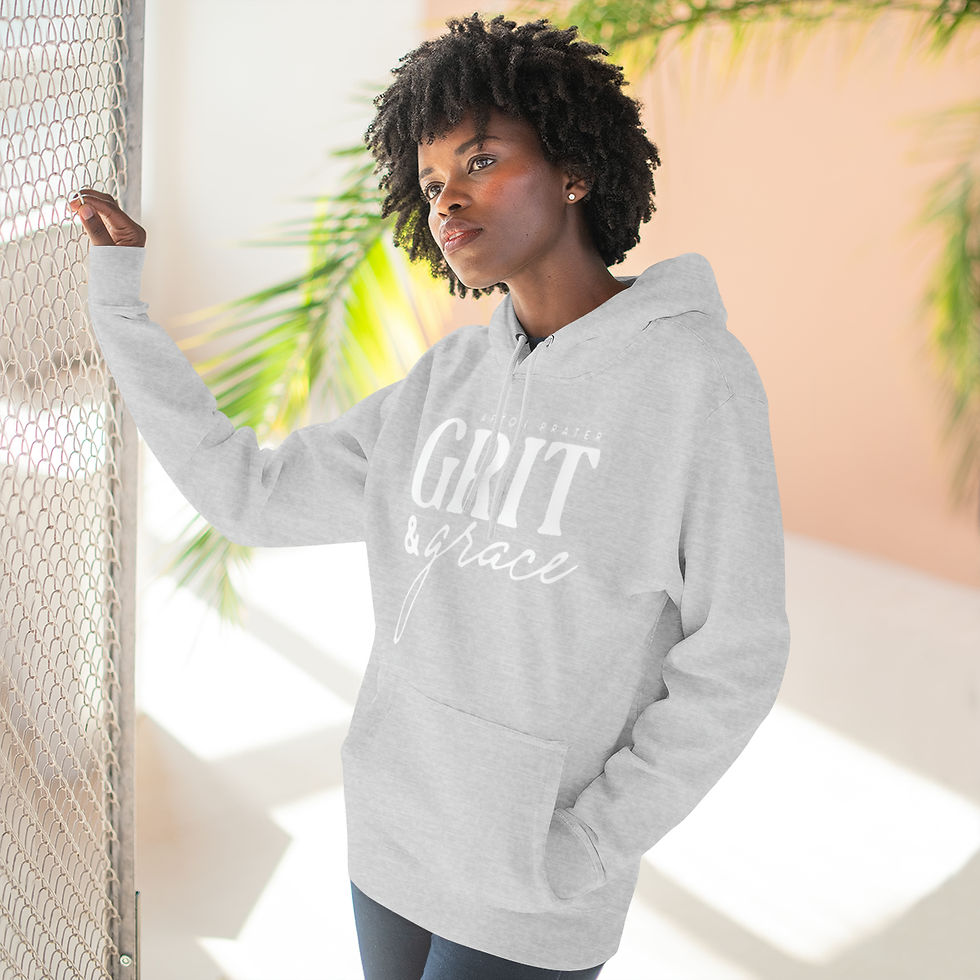 Thumbnail: "Grit and Grace" Unisex Premium Pullover Hoodie (White)