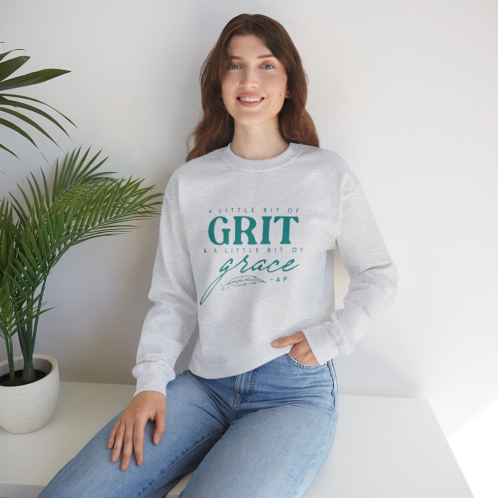 Thumbnail: "A Little Bit of Grit & A Little Bit of Grace" Crewneck Sweatshirt (Turquoise)