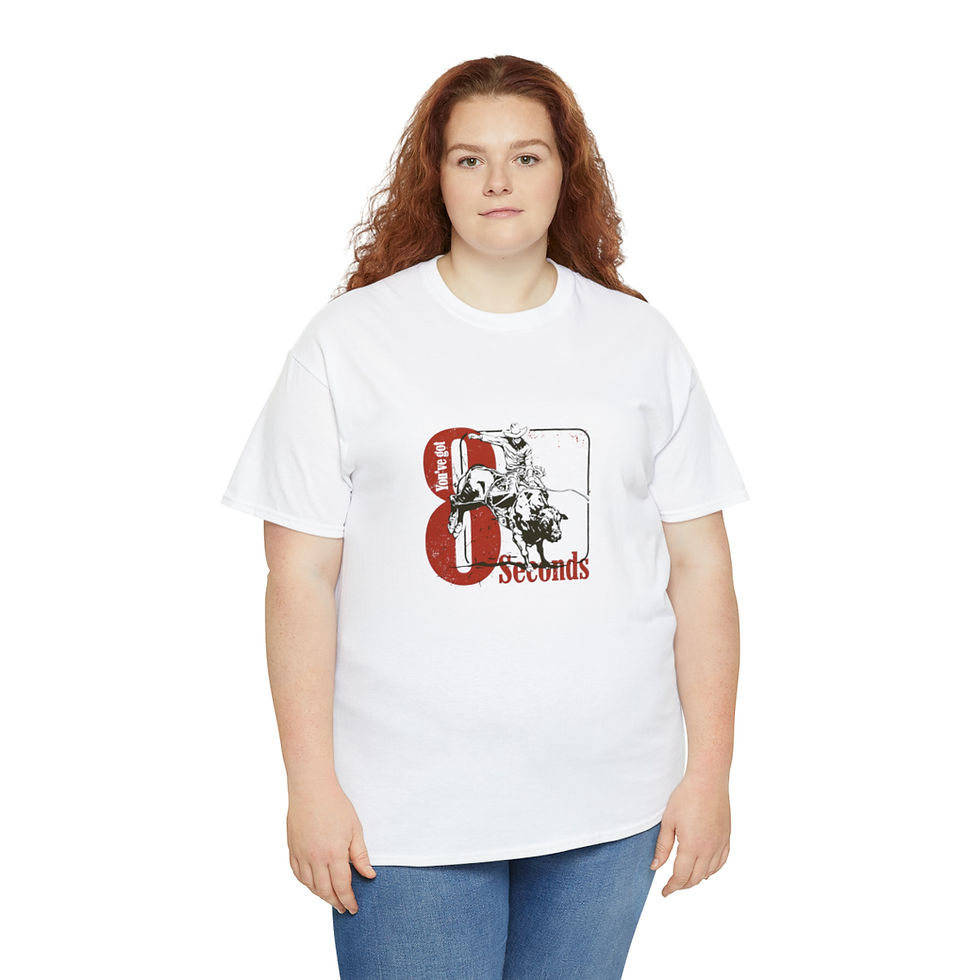 Thumbnail: Bull Rider "You've Got 8 Seconds" Unisex Heavy Cotton Tee