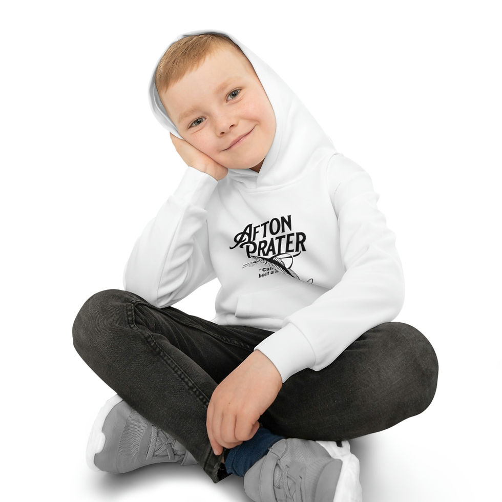Thumbnail: "Can He Bait a Hook?" Children's Hoodie (AOP) With Logo