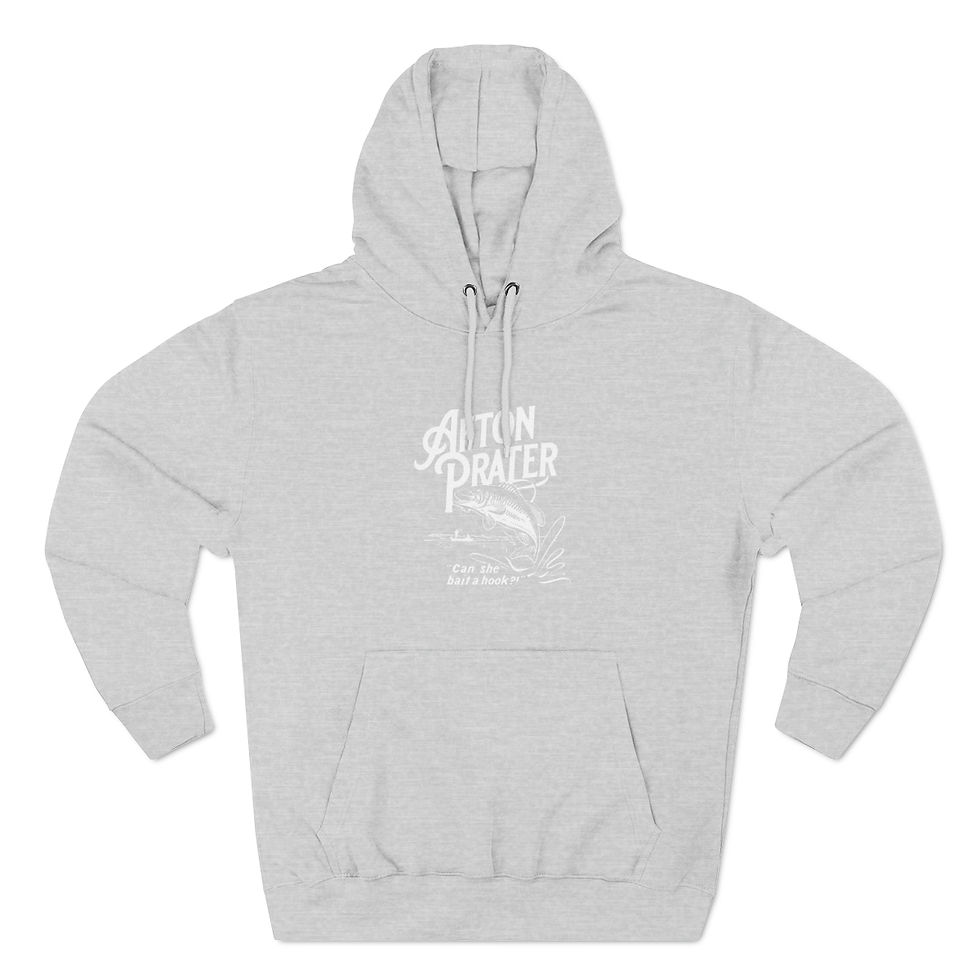 Thumbnail: "Can She Bait a Hook?" Unisex Premium Pullover Hoodie With Logo