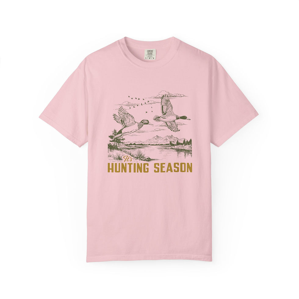 Thumbnail: "It's Hunting Season" Garment-Dyed T-shirt (Yellow)