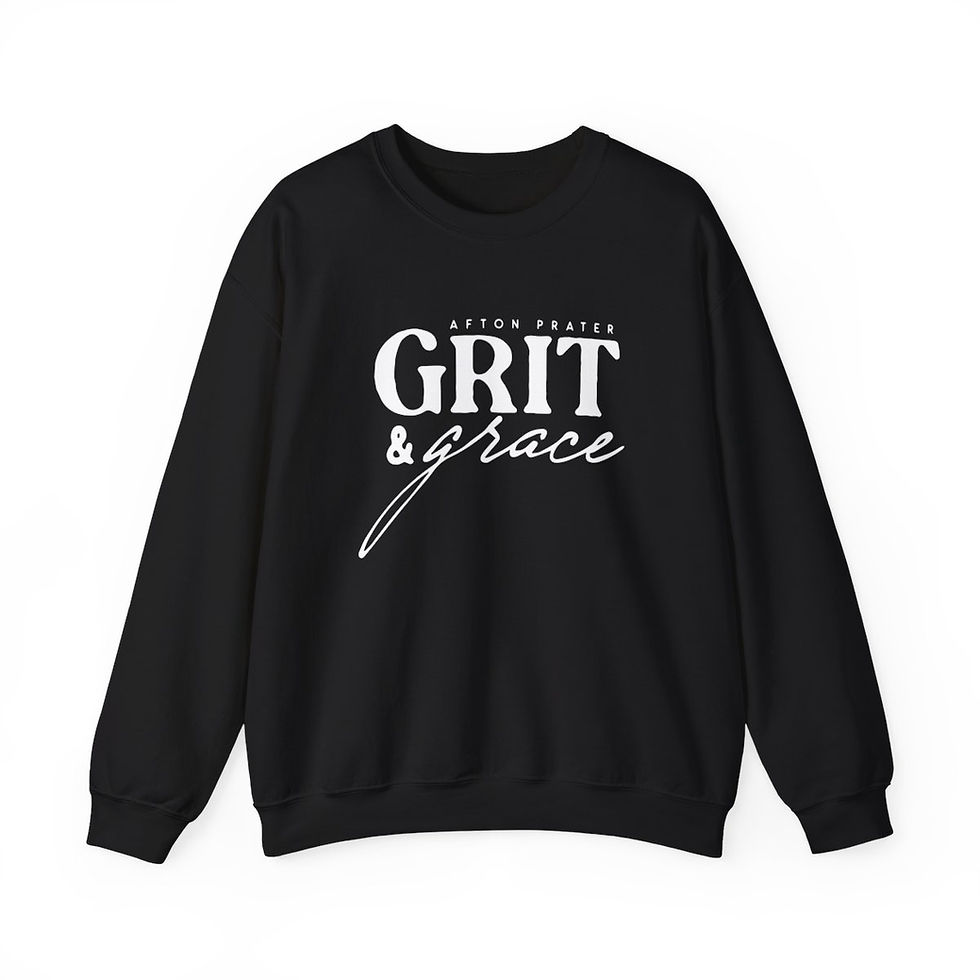 Thumbnail: "Grit & Grace" Unisex Heavy Blend™ Crewneck Sweatshirt (White)