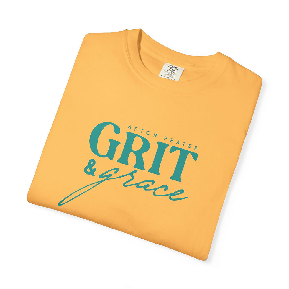 Thumbnail: "Grit & Grace" Garment-Dyed T-shirt (Turquoise)