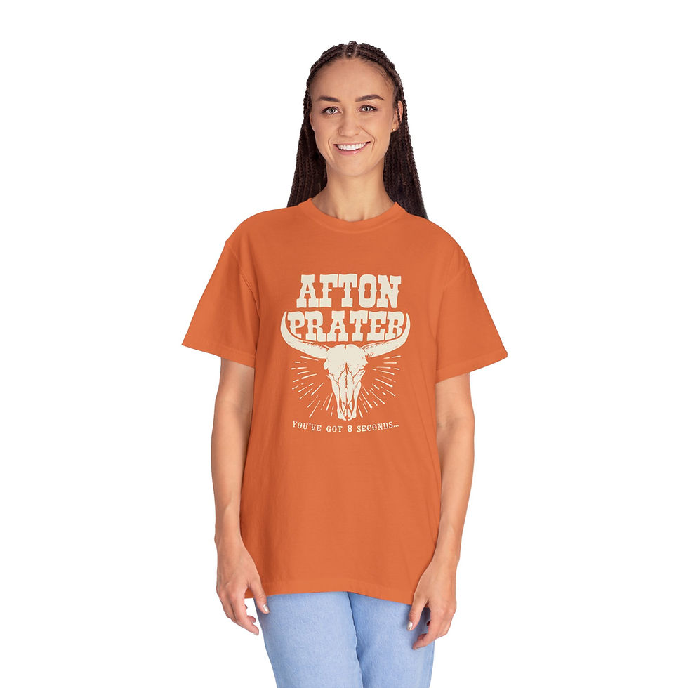 Thumbnail: "You've Got 8 Seconds" Unisex Garment-Dyed T-shirt (Afton Prater)