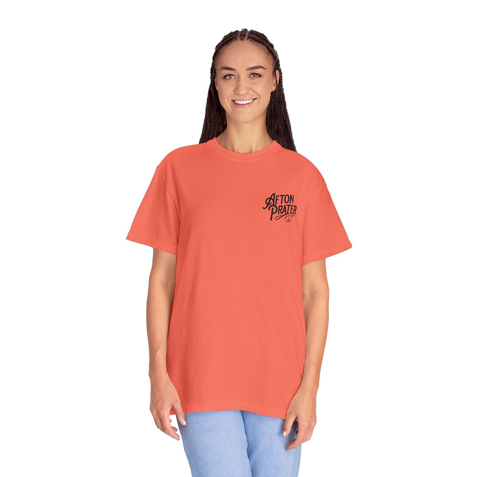 Thumbnail: "You've Got 8 Seconds" (On Back) Unisex Garment-Dyed T-shirt (Logo on Front)