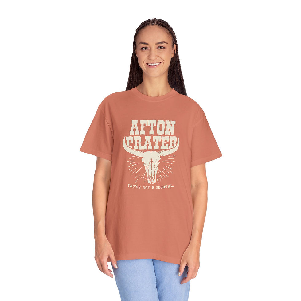 Thumbnail: "You've Got 8 Seconds" Unisex Garment-Dyed T-shirt (Afton Prater)