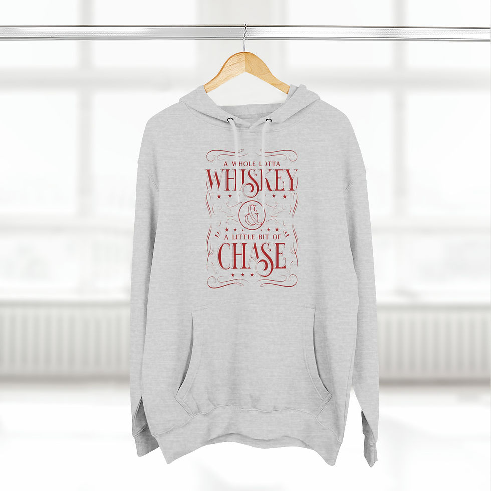 Thumbnail: "A Whole Lotta Whiskey & A Little Bit of Chase" Premium Pullover Hoodie (Red)