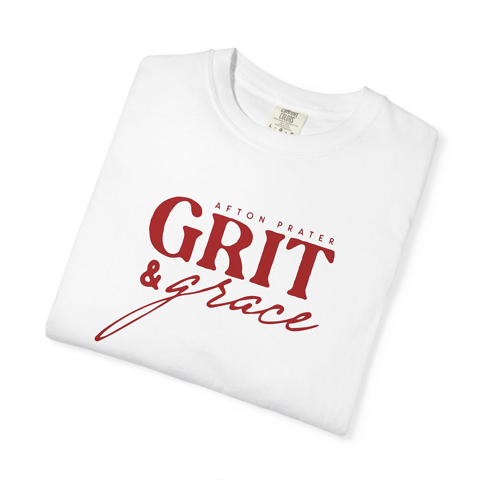 Thumbnail: "Grit & Grace" Garment-Dyed T-shirt (Red)
