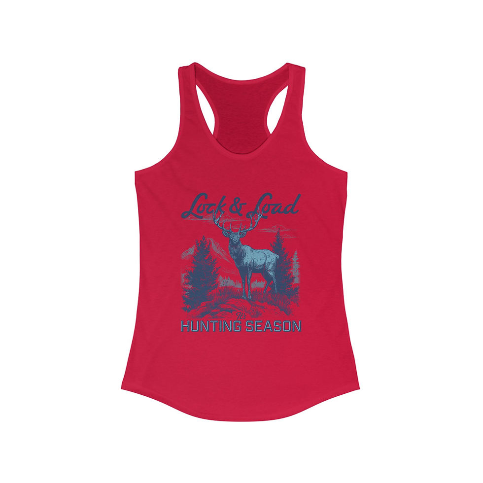 Thumbnail: "Lock & Load- It's Hunting Season" Women's Ideal Racerback Tank