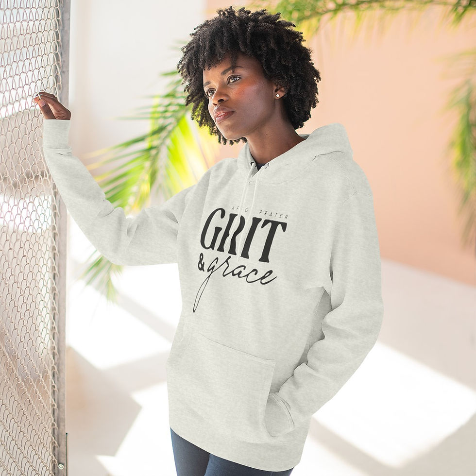 Thumbnail: "Grit and Grace" Unisex Premium Pullover Hoodie (Black)