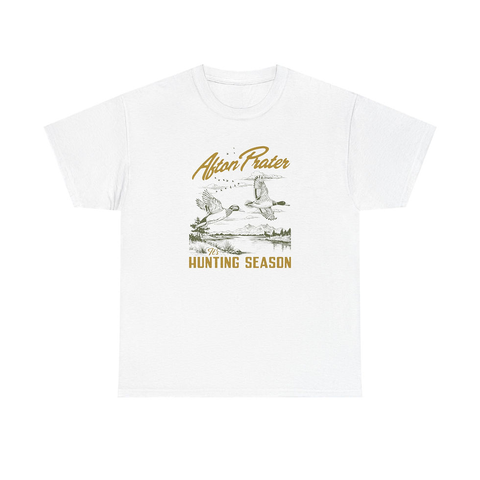 Thumbnail: "It's Hunting Season" With Logo Unisex Heavy Cotton Tee (Yellow)