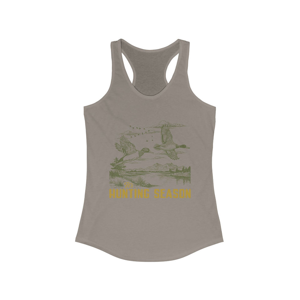 Thumbnail: "It's Hunting Season" Women's Ideal Racerback Tank (Yellow)