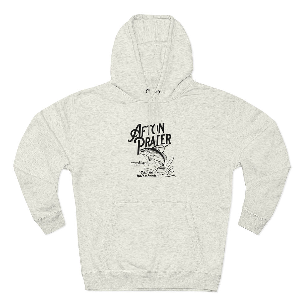 Thumbnail: "Can He Bait a Hook?" Unisex Premium Pullover Hoodie With Logo