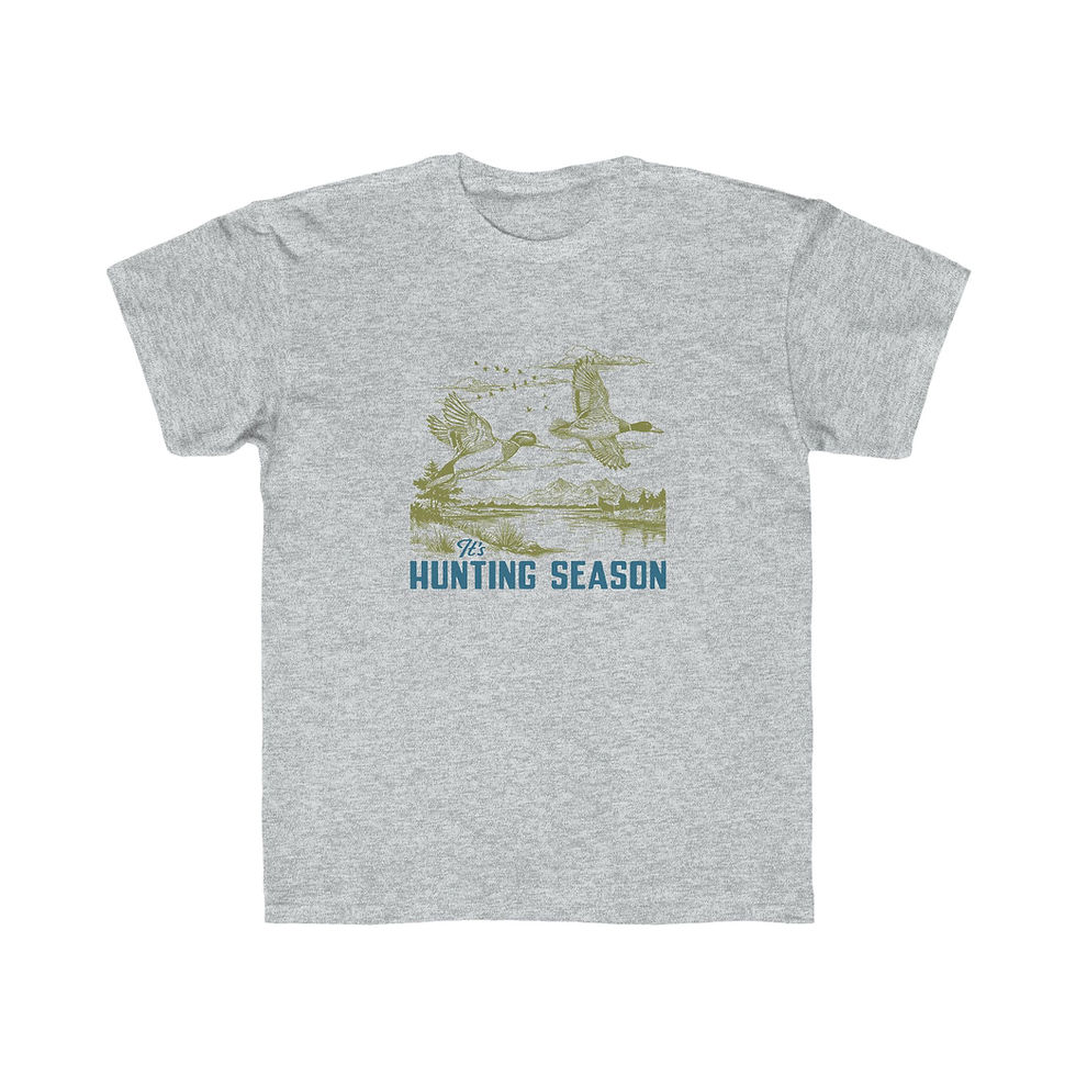 Thumbnail: "It's Hunting Season" Kids Regular Fit Tee (Blue)