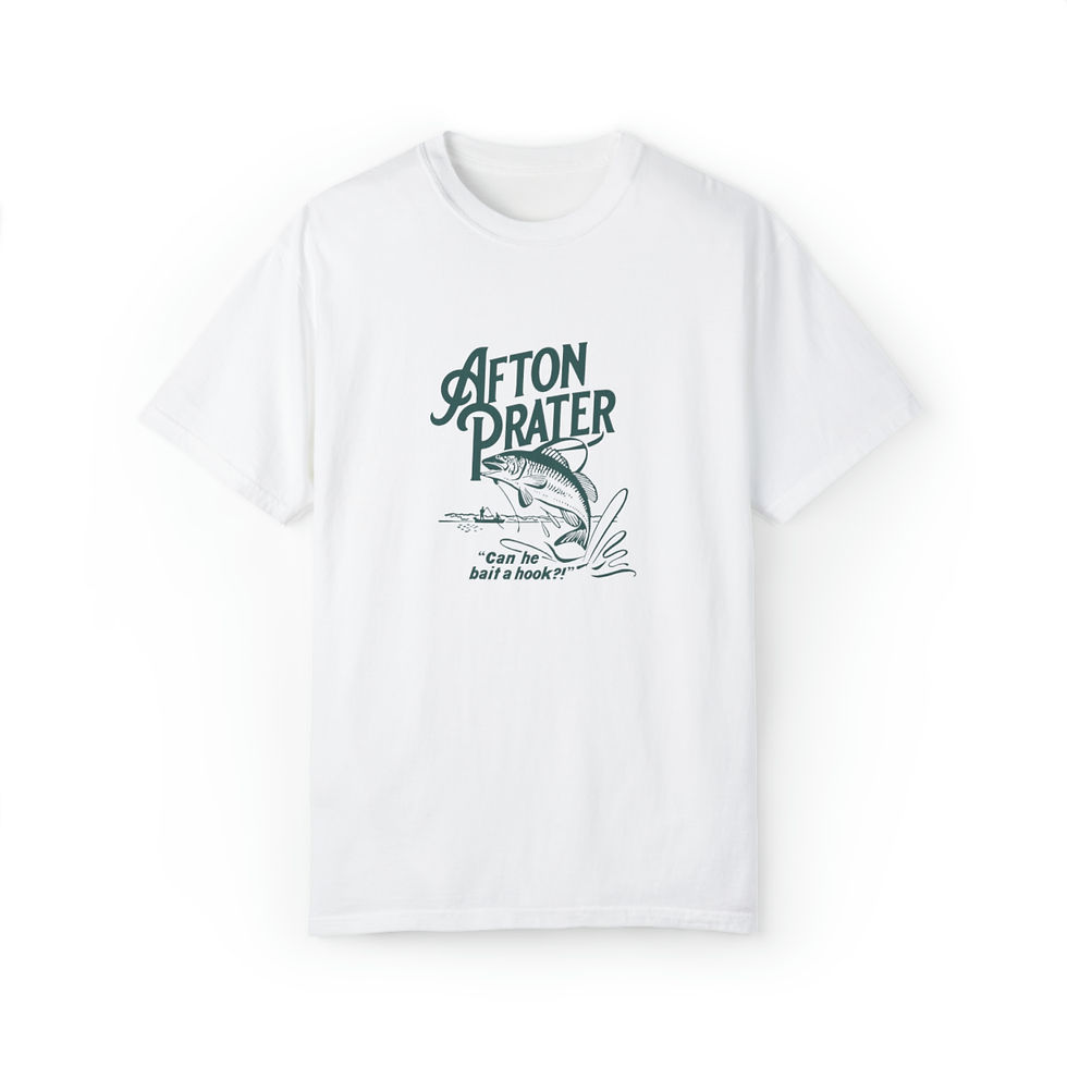 Thumbnail: "Can He Bait a Hook?" Unisex Garment-Dyed T-shirt With Logo
