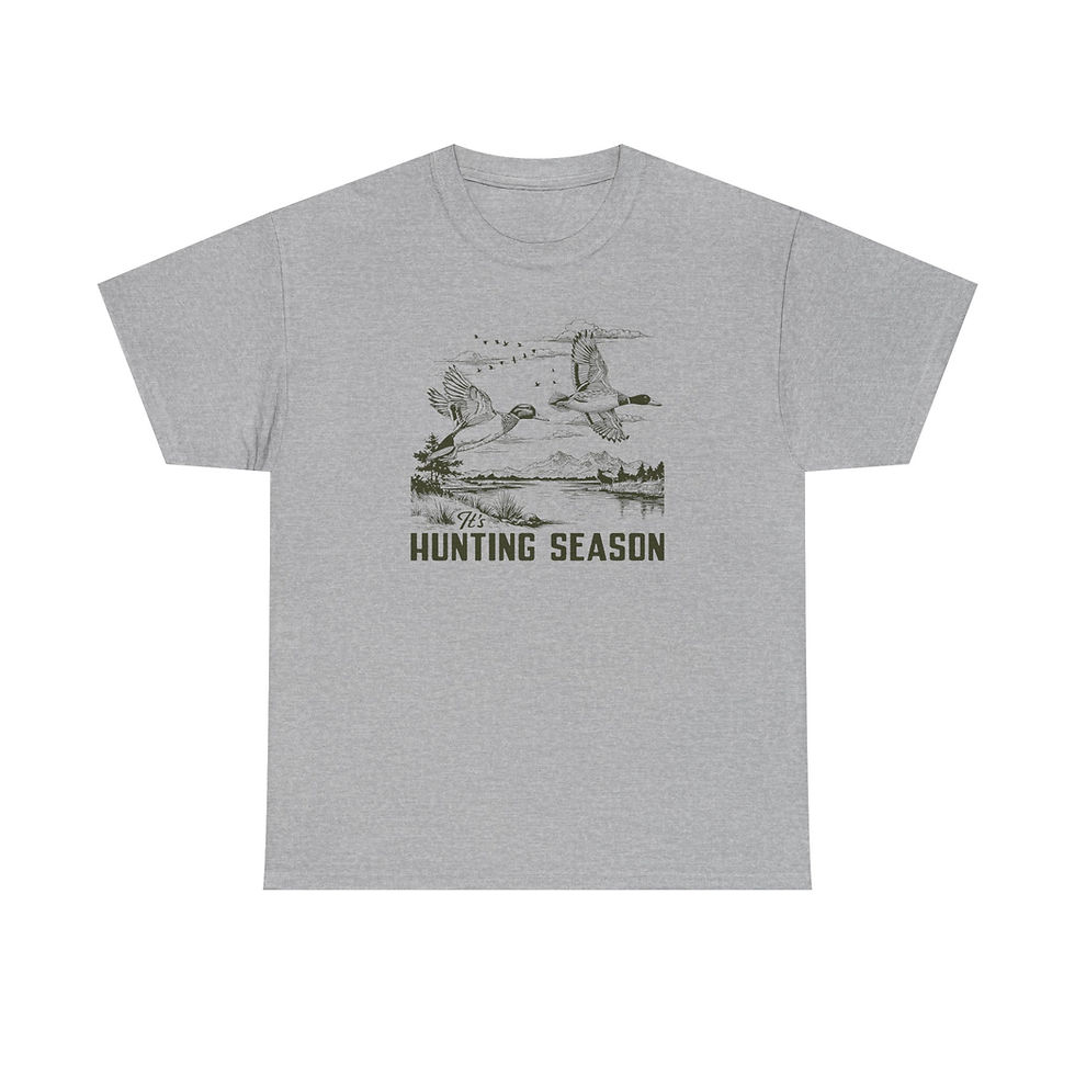Thumbnail: "It's Hunting Season" Unisex Heavy Cotton Tee (Black)