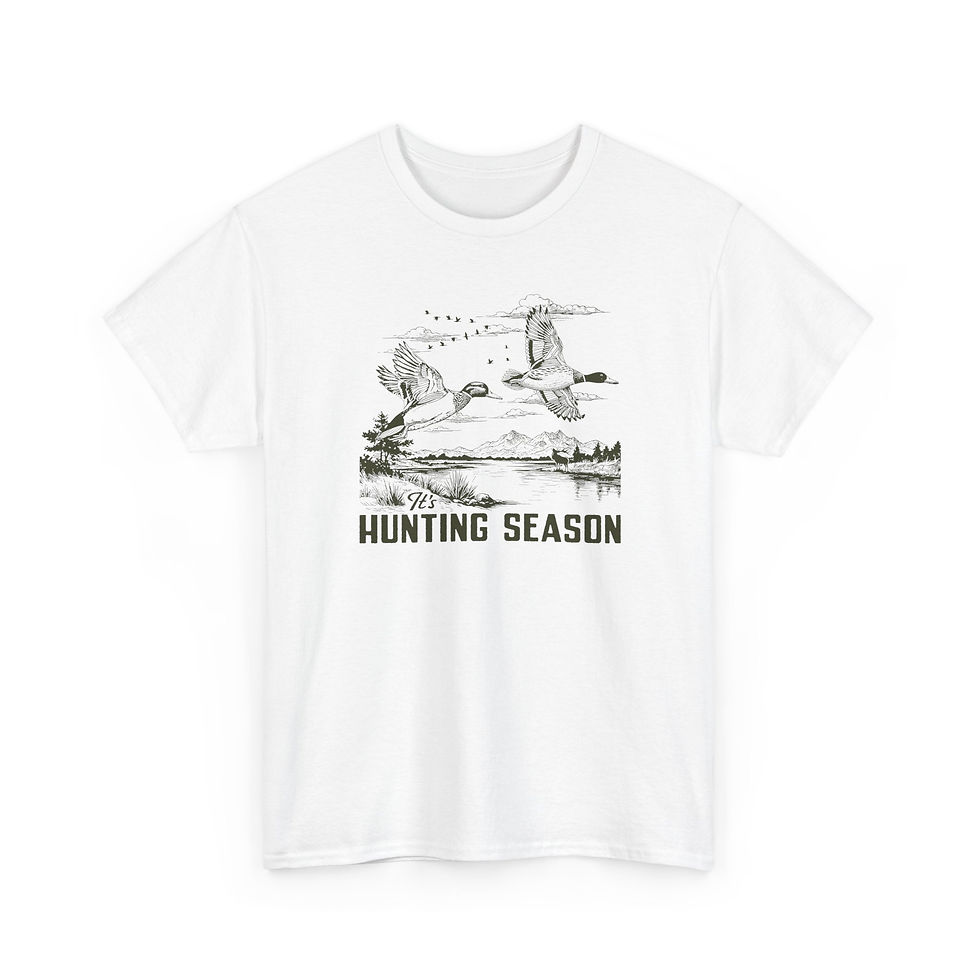 Thumbnail: "It's Hunting Season" Unisex Heavy Cotton Tee (Black)