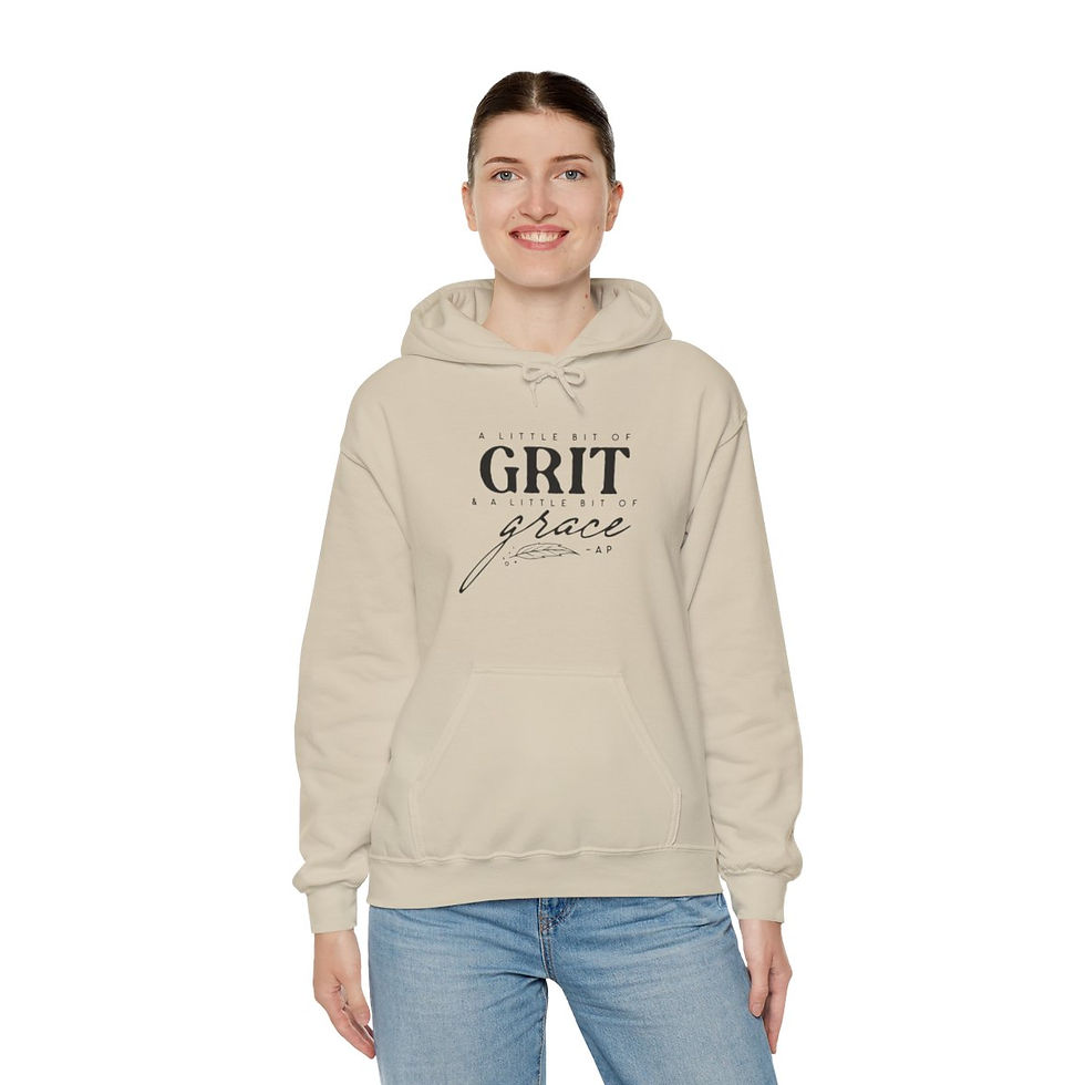 Thumbnail: "A Little Bit of Grit & A Little Bit of Grace" Hooded Sweatshirt (Black)