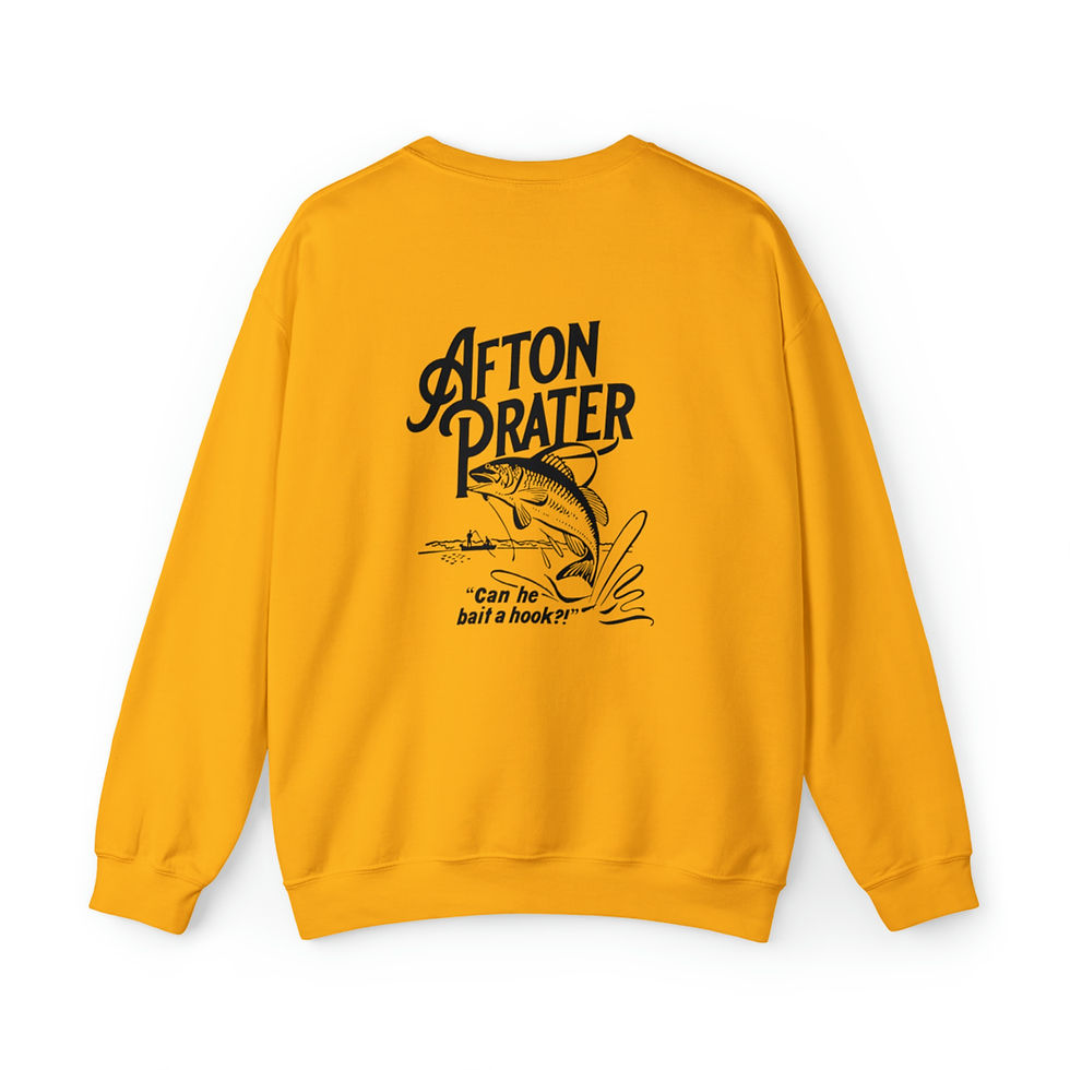 Thumbnail: "Can He Bait a Hook?" (On Back) Unisex Heavy Blend™ Crewneck (Logo on Front)