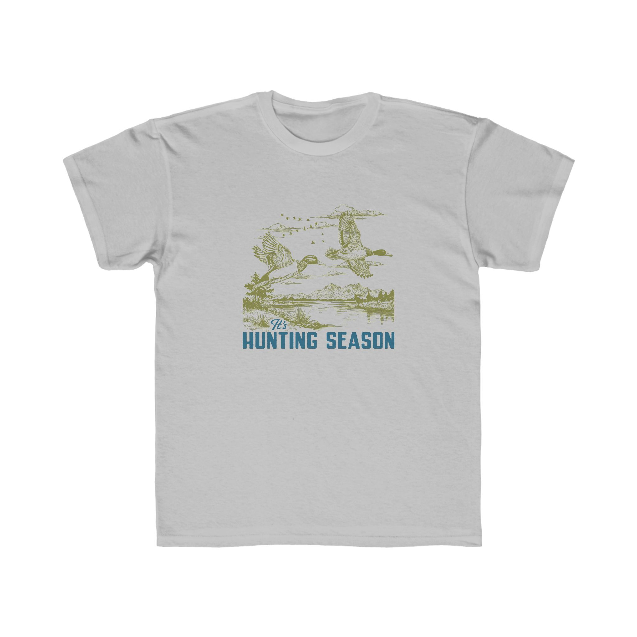 "It's Hunting Season" Kids Regular Fit Tee (Blue)