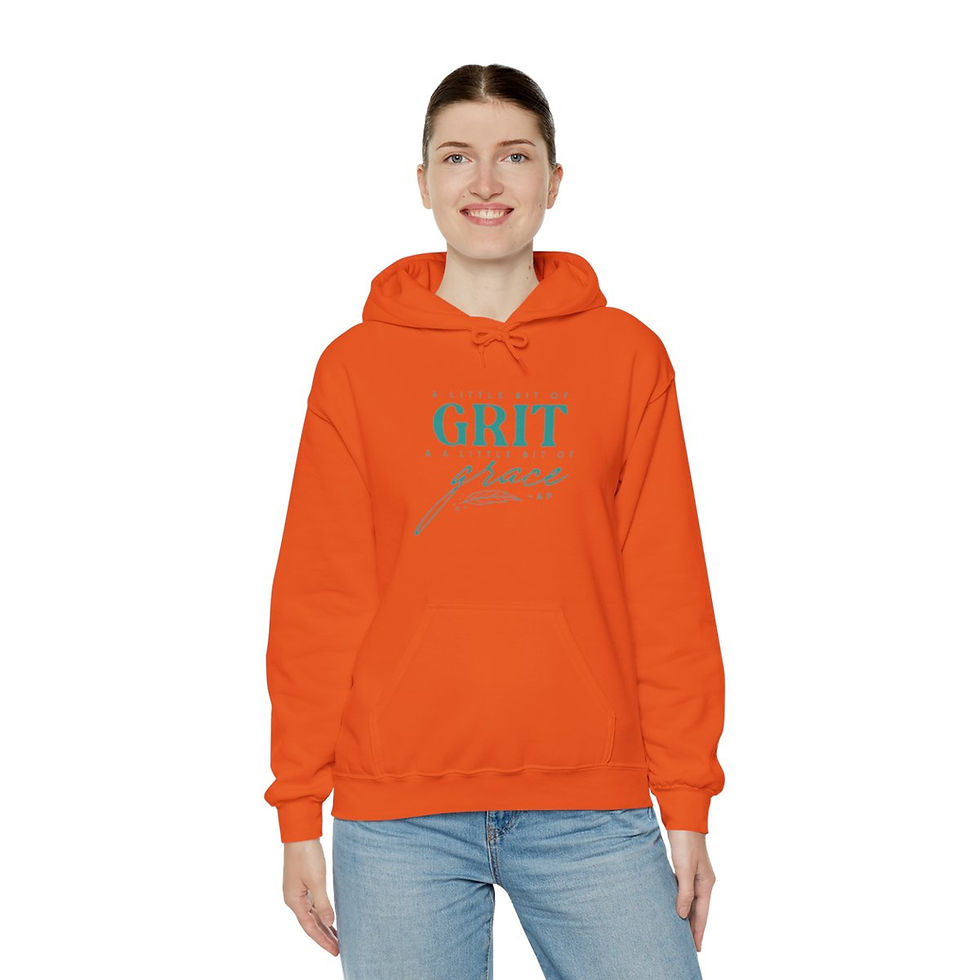 Thumbnail: "A Little Bit of Grit & A Little Bit of Grace" Hooded Sweatshirt (Turquoise)