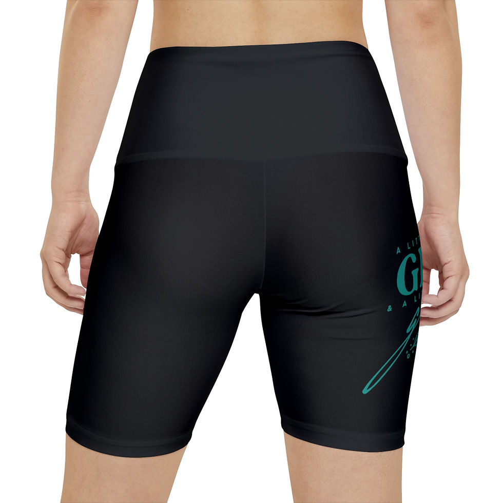 Thumbnail: "A Little Bit of Grit, A Little Bit of Grace" Women's Workout Shorts (Turquoise)