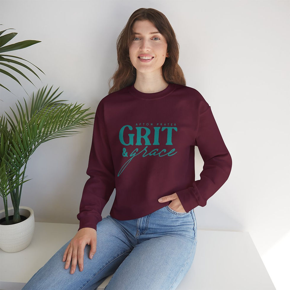Thumbnail: "Grit & Grace" Unisex Heavy Blend™ Crewneck Sweatshirt (Turquoise)