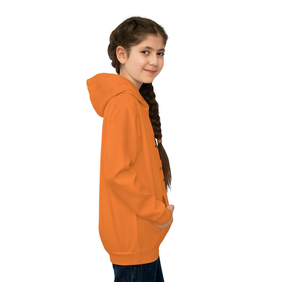 Thumbnail: "Can He Bait a Hook?" Children's Hoodie (AOP) With Logo