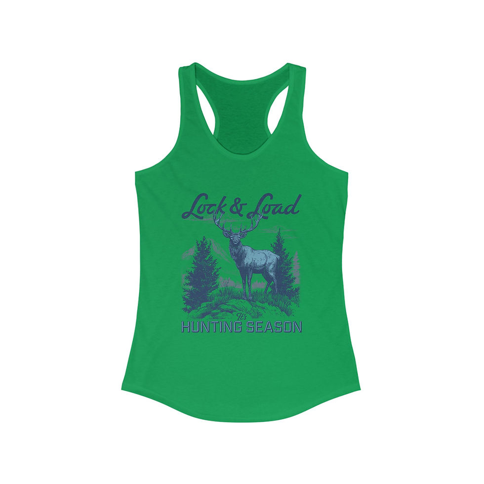 Thumbnail: "Lock & Load- It's Hunting Season" Women's Ideal Racerback Tank