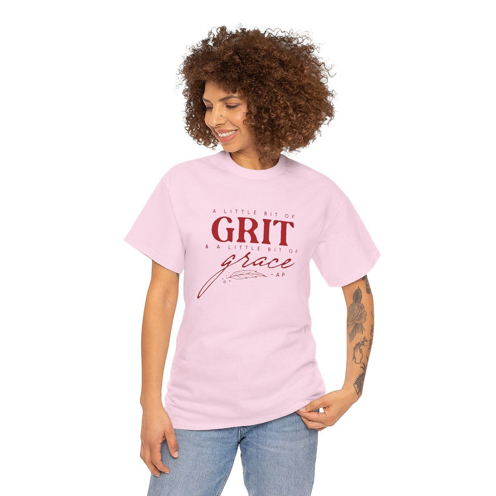 Thumbnail: "A Little Bit of Grit & A Little Bit of Grace" Unisex Heavy Cotton Tee (Red)