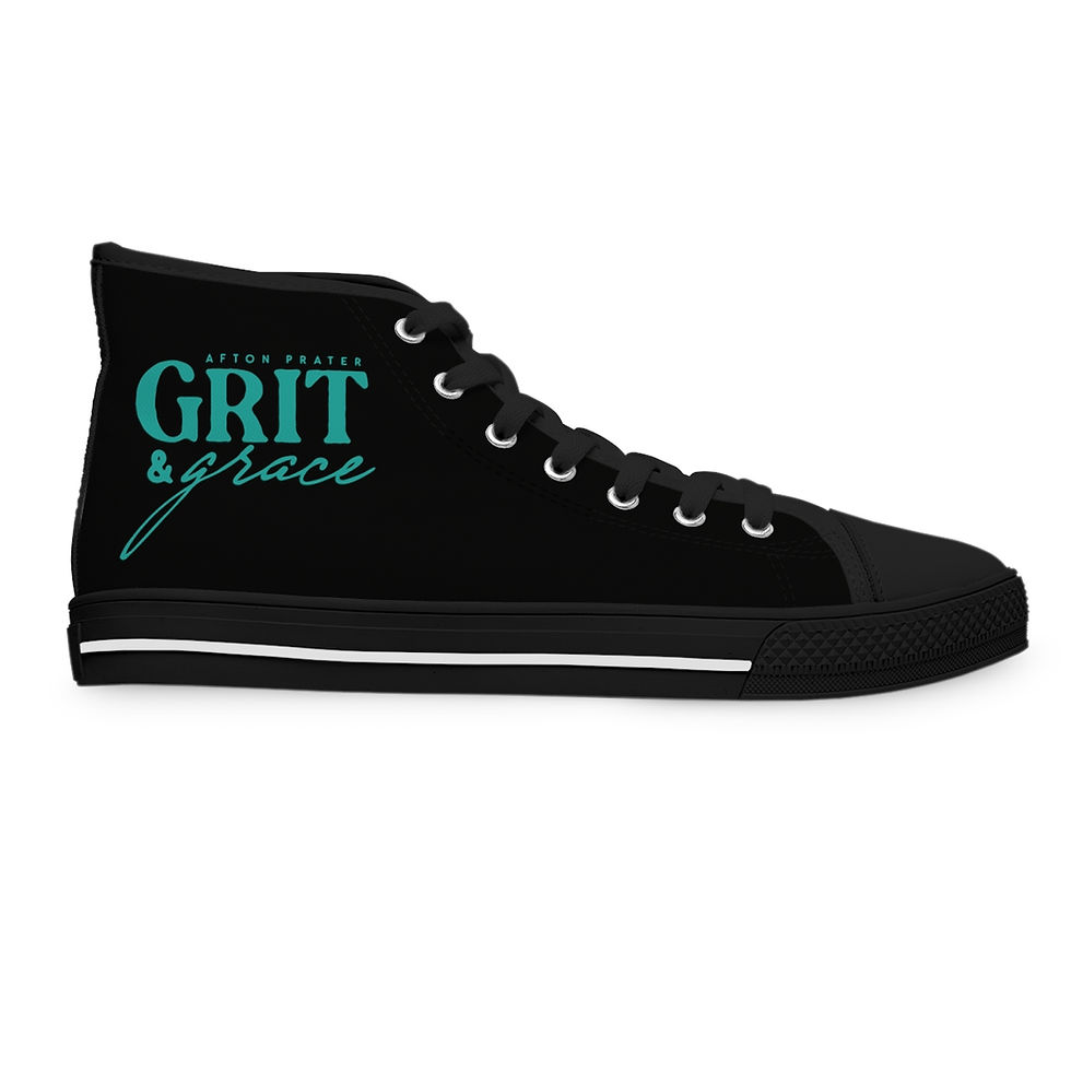 Thumbnail: "Grit & Grace" Women's High Top Sneakers (Turquoise)
