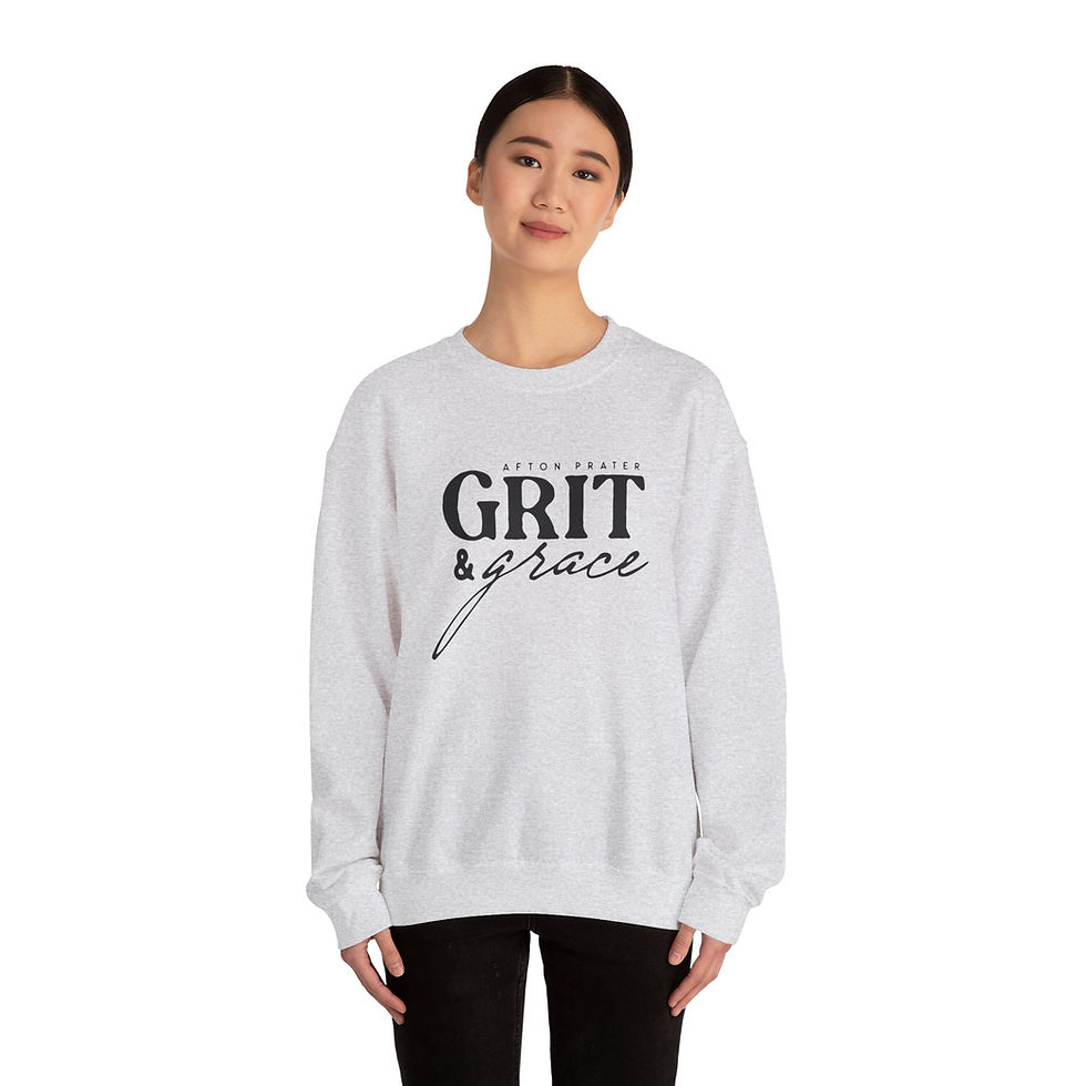 Thumbnail: "Grit & Grace" Unisex Heavy Blend™ Crewneck Sweatshirt (Black)