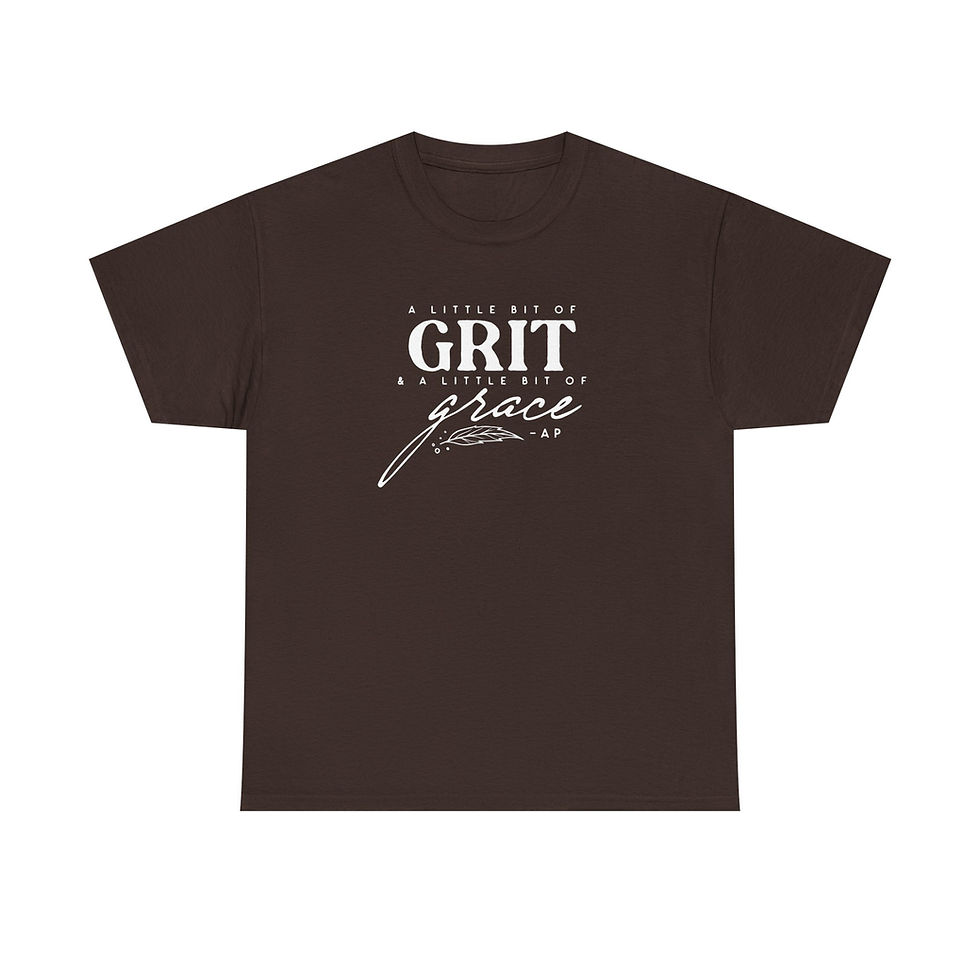 Thumbnail: "A Little Bit of Grit & A Little Bit of Grace" Unisex Heavy Cotton Tee (White)