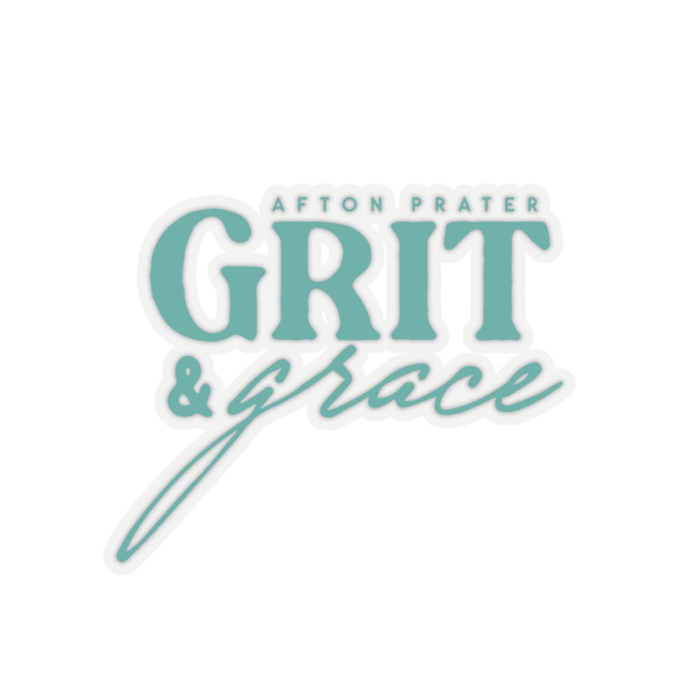 Thumbnail: "Grit & Grace" Kiss-Cut Sticker (Turquoise)