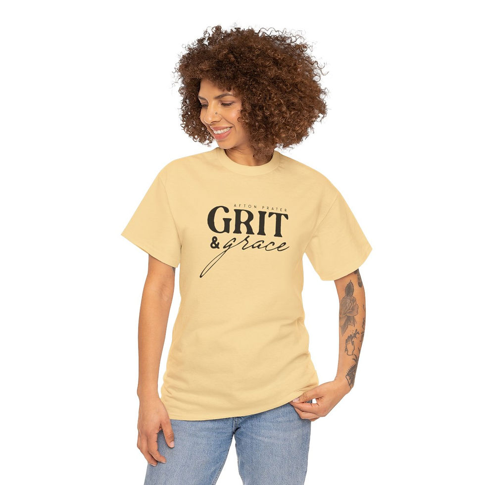 Thumbnail: "Grit & Grace" Unisex Heavy Cotton Tee (Black)
