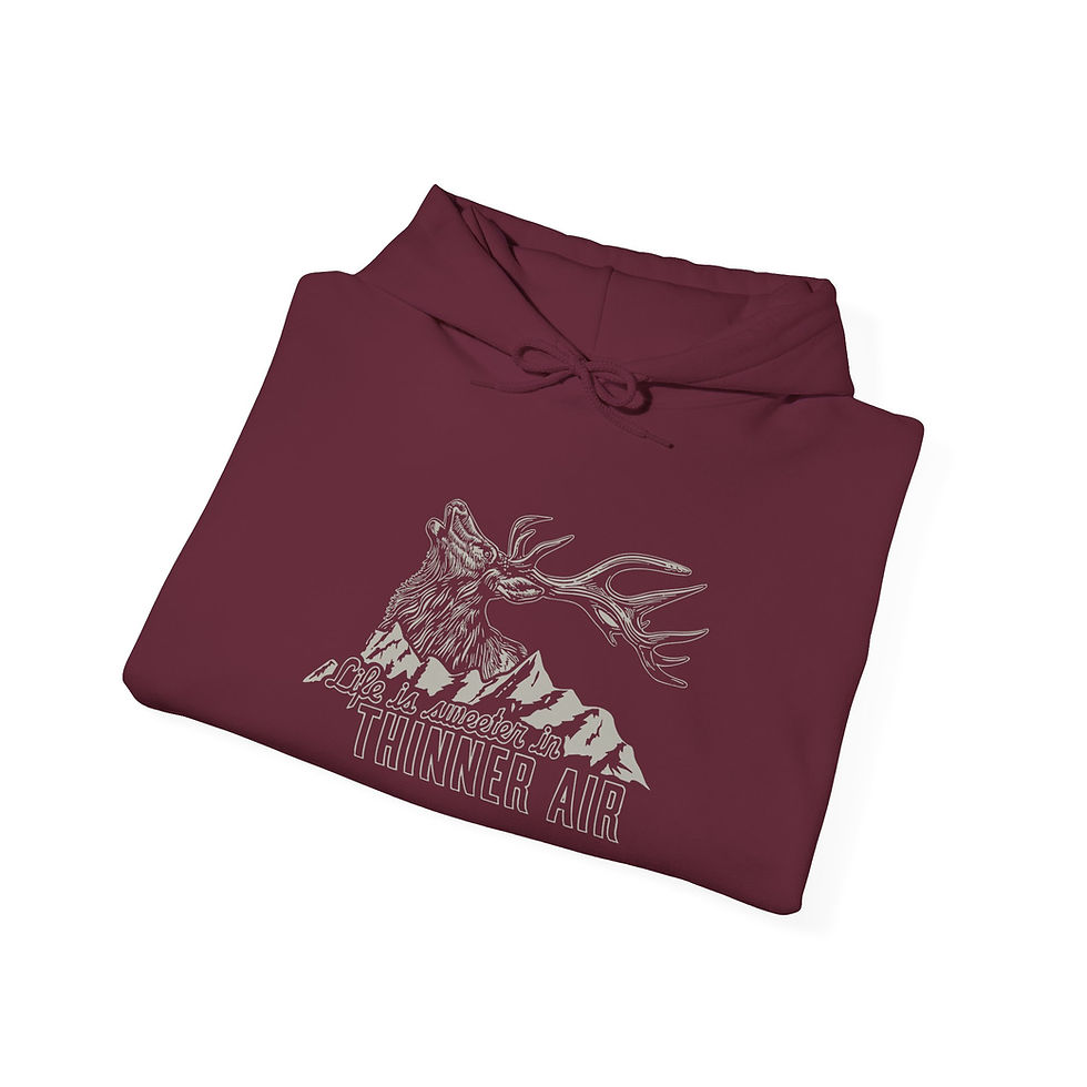 Thumbnail: "Life is Sweeter in Thinner Air" Heavy Blend™ Hooded Sweatshirt (White)