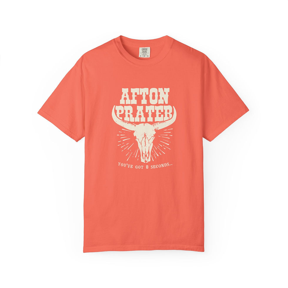 Thumbnail: "You've Got 8 Seconds" Unisex Garment-Dyed T-shirt (Afton Prater)