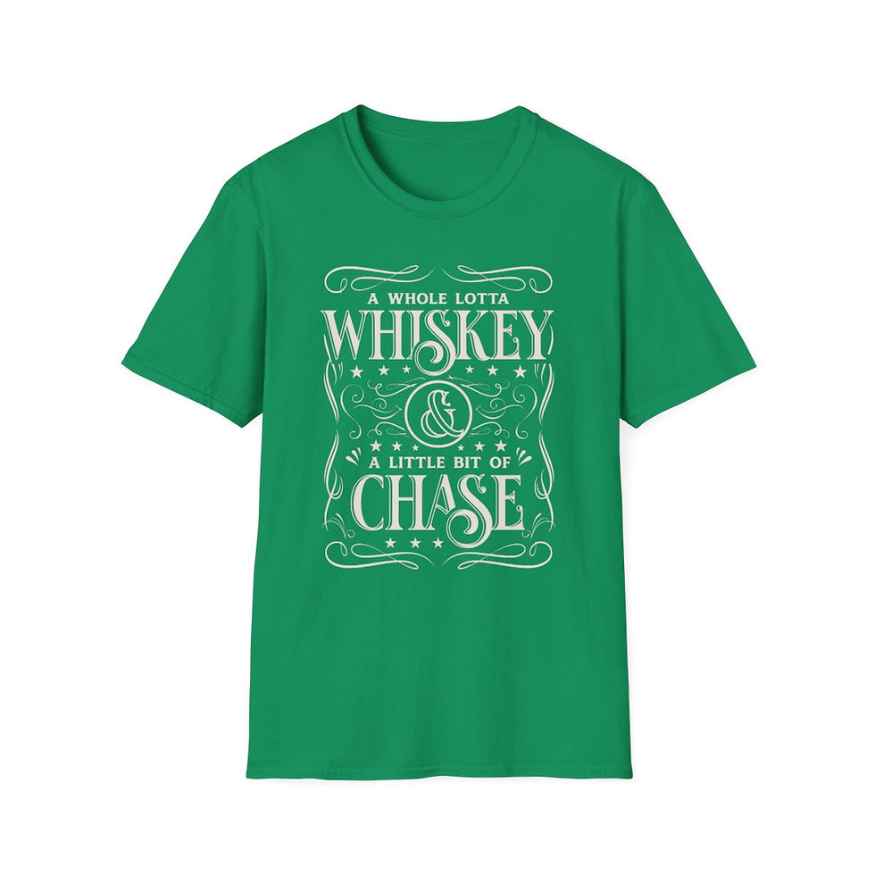 Thumbnail: "A Whole Lotta Whiskey & A Little Bit of Chase" Unisex Softstyle T-Shirt (Cream)