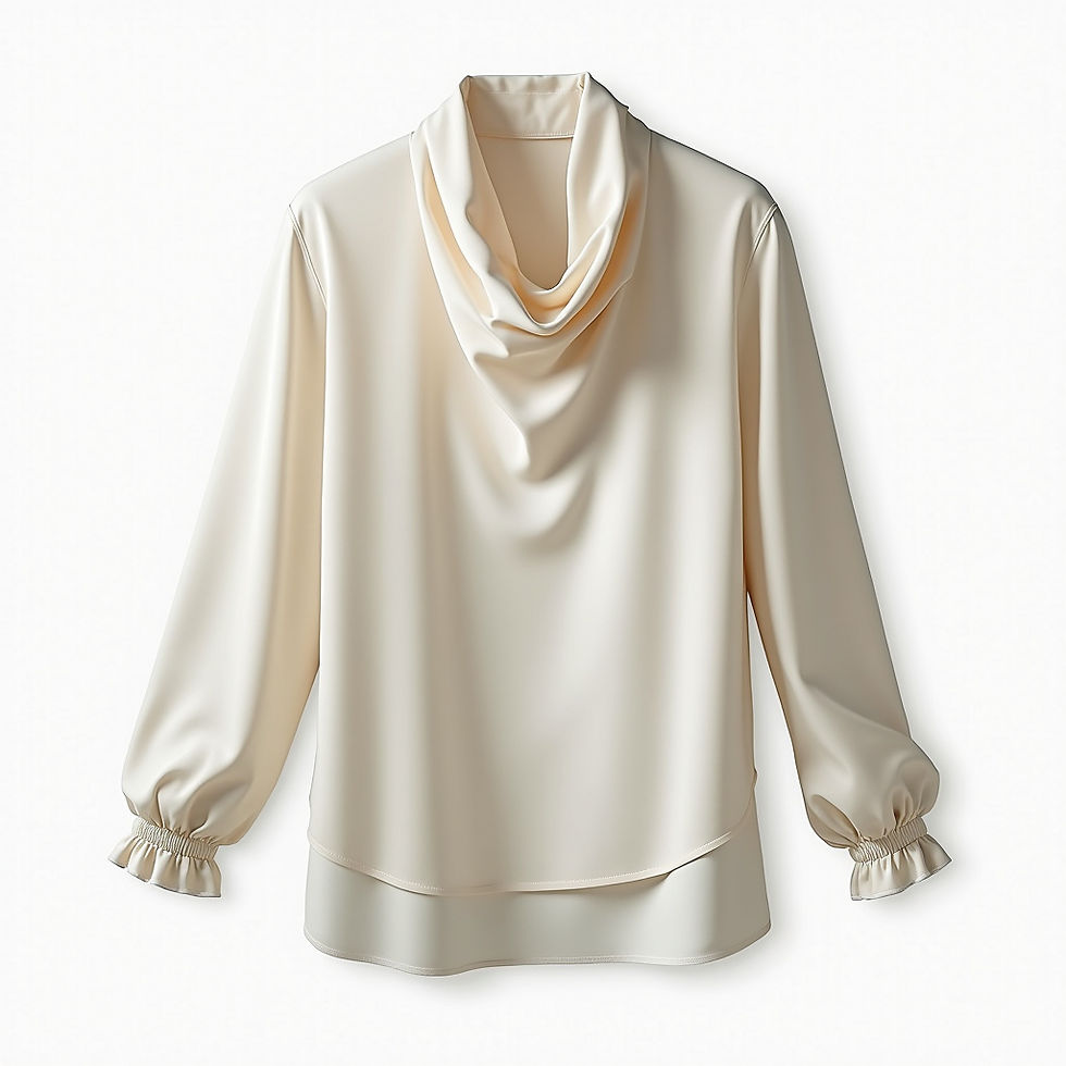 Silk Cowl Blouse