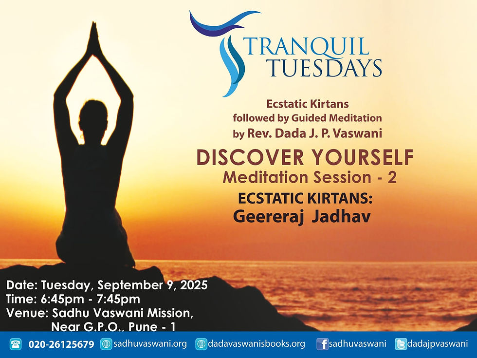 Tranquil Tuesdays - "Discover Yourself" Meditation Session - 2