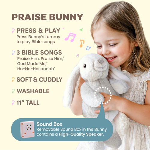 Prayer Bunny Christening Gift Baptism Bunny Stuffed Animal With - View #11