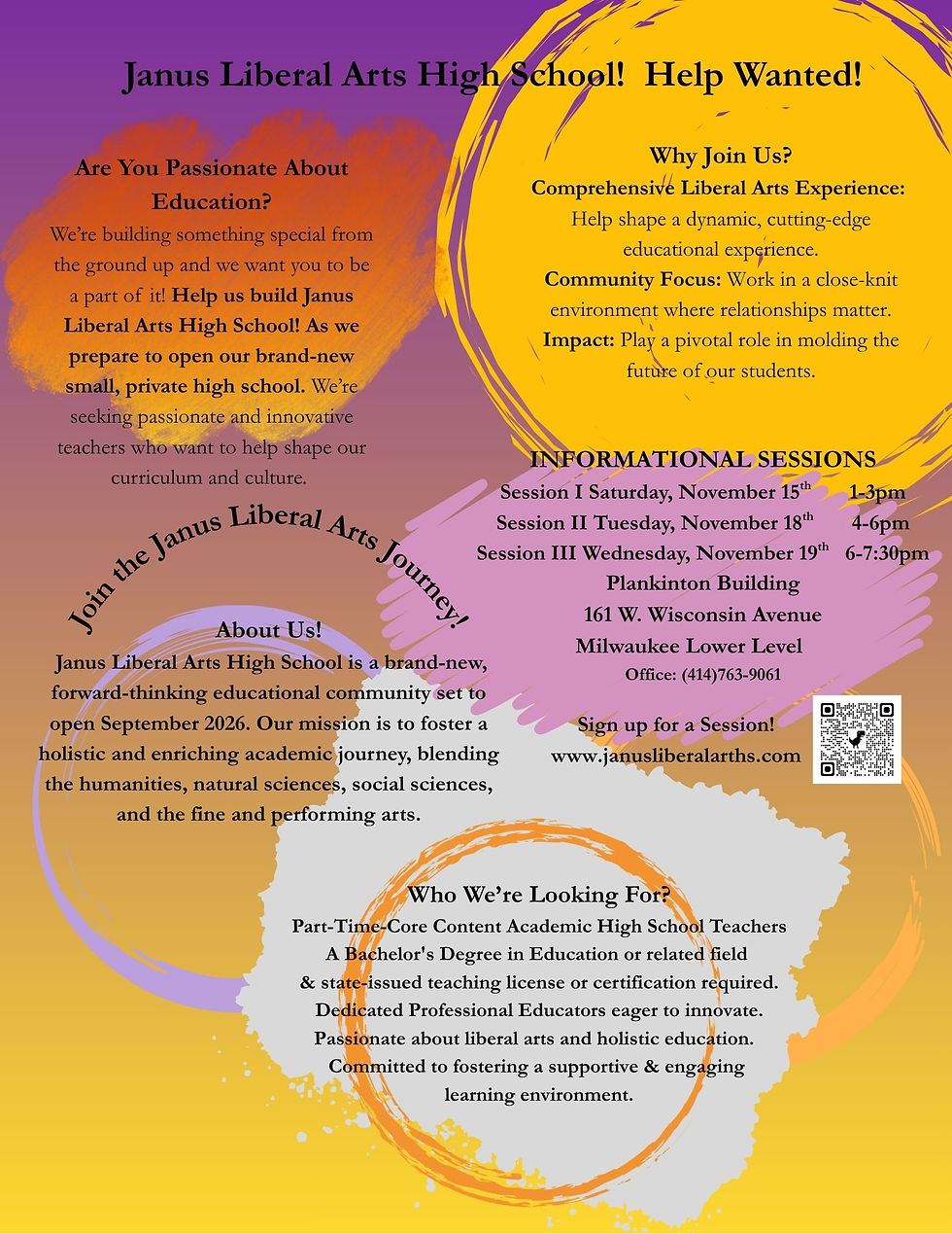 Teacher Informational Sessions